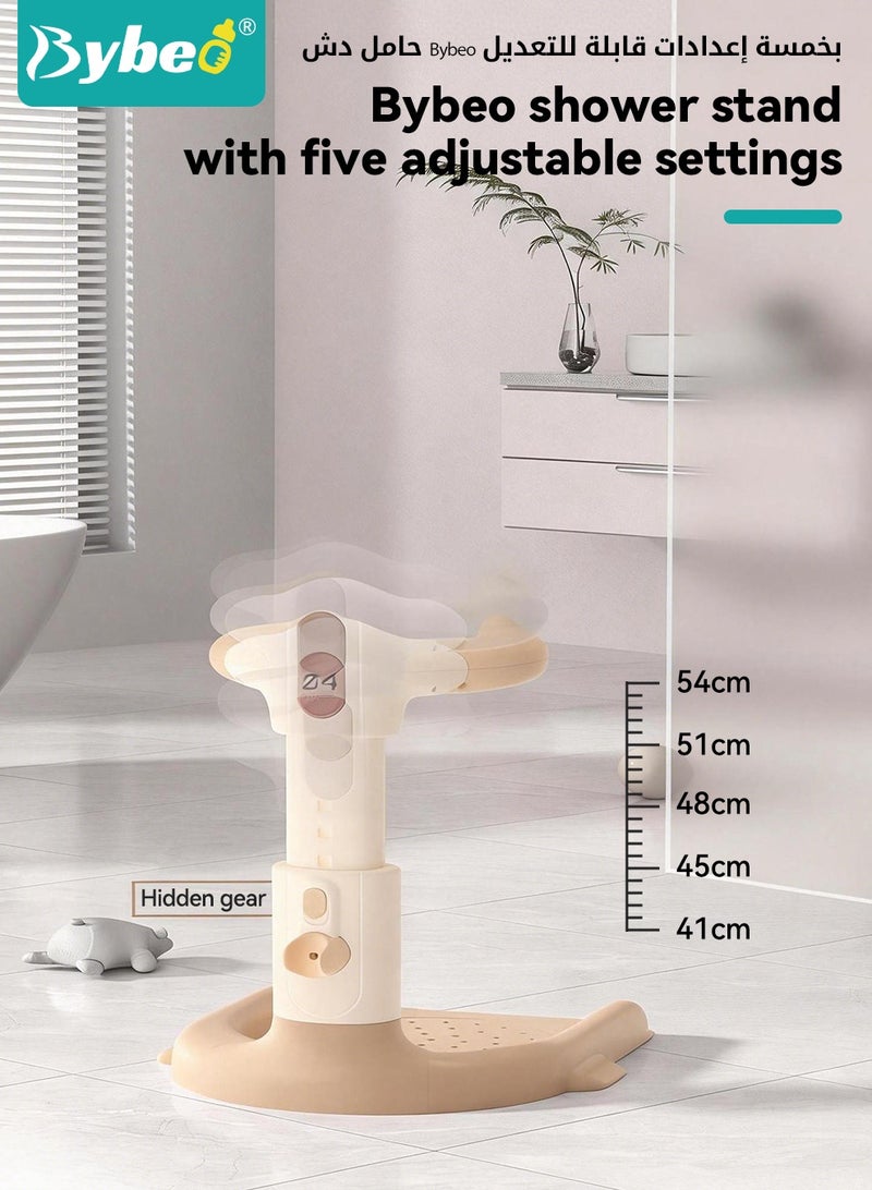 Bybeo 13PCS Baby Bath Support, Baby Bath Tub, Infant Bathtub, Infant Bath Chair, Foldable Baby Bath Stand with Anti-Slip Base, Adjustable Bath Shower Helper with Shower Cap + Shampoo Brush + Shower Cup + Duckling toys *4 + Ocean Balls *5 - Image 4